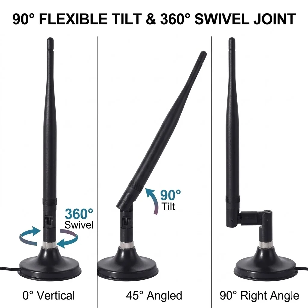 Superbat 9dbi 2.4GHz Omni Directional Vertical WiFi Antenna with RP-SMA Connector for Wireless LAN Card AP