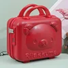 14 Inch Fashion Bear Handheld Storage Makeup Case Portable Zipper Password Lock 5