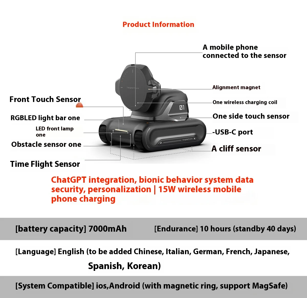 Intelligent LOOI Robot Pet Emotional Ai GPT Interaction VirtualAi Puzzle Electronic Accompany Pet Robot Companion Kid Customized 5