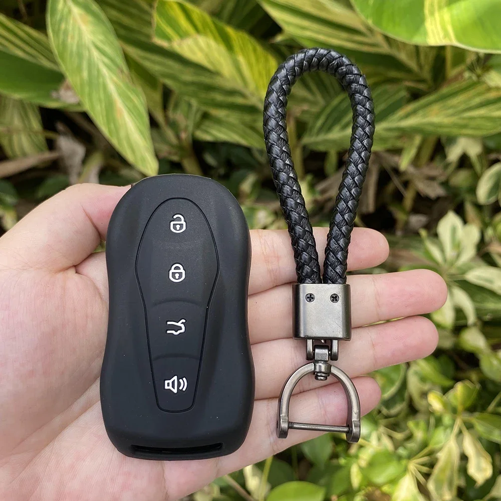 Key case cover car key shell 4 Button Silicone Car Fob Key Cover for Geely Boyue PRO etc