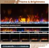 23 Inch Electric Fireplace Insert, Recessed Quartz Fireplace Heater with 6 Flame Modes & 5 Brightness 3