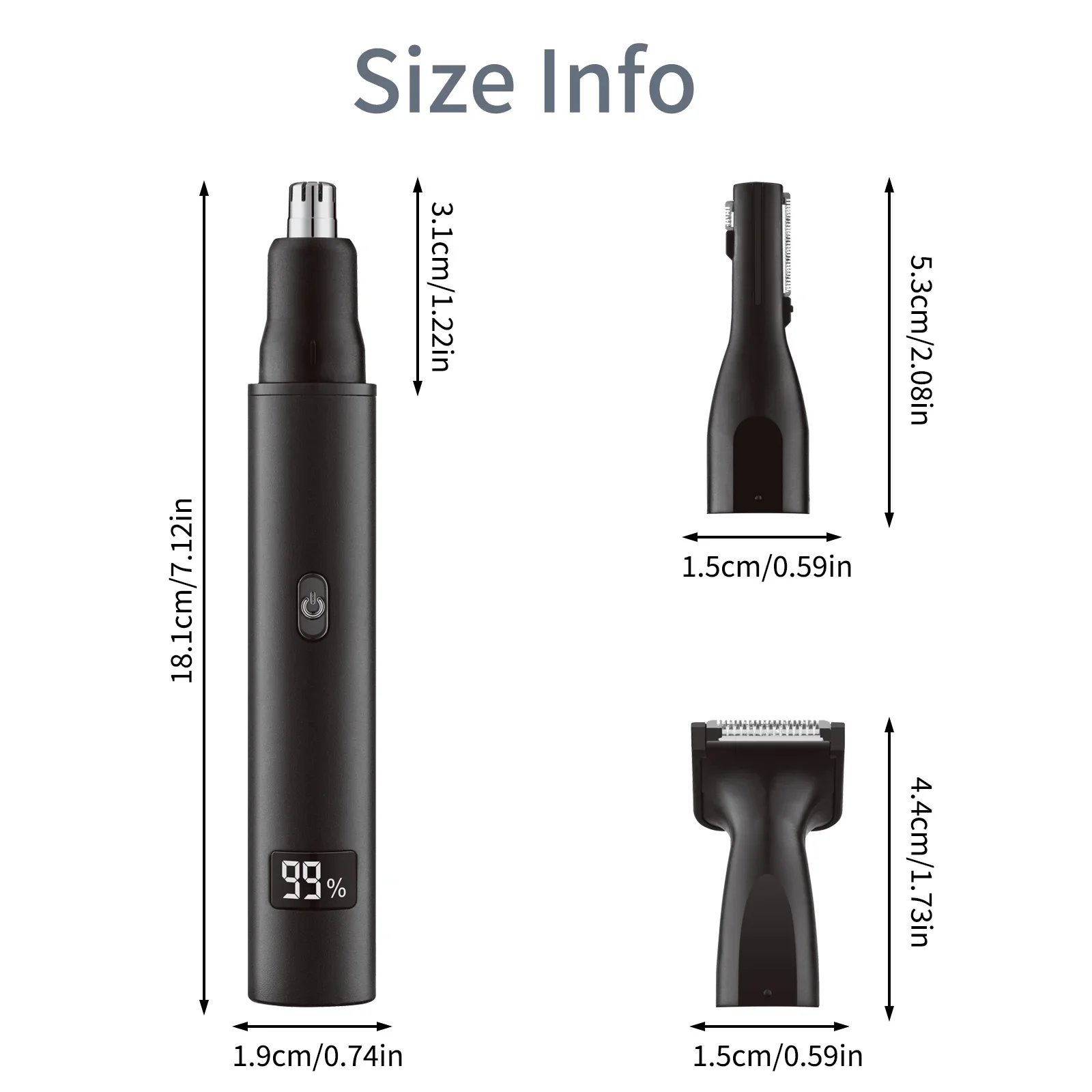 2025 Xiaomi Mijia Electric Nose Ear Hair Trimmer for Men Painless Rechargeable Sideburns Eyebrows Beard 3in1 Hair Clipper Shaver 4