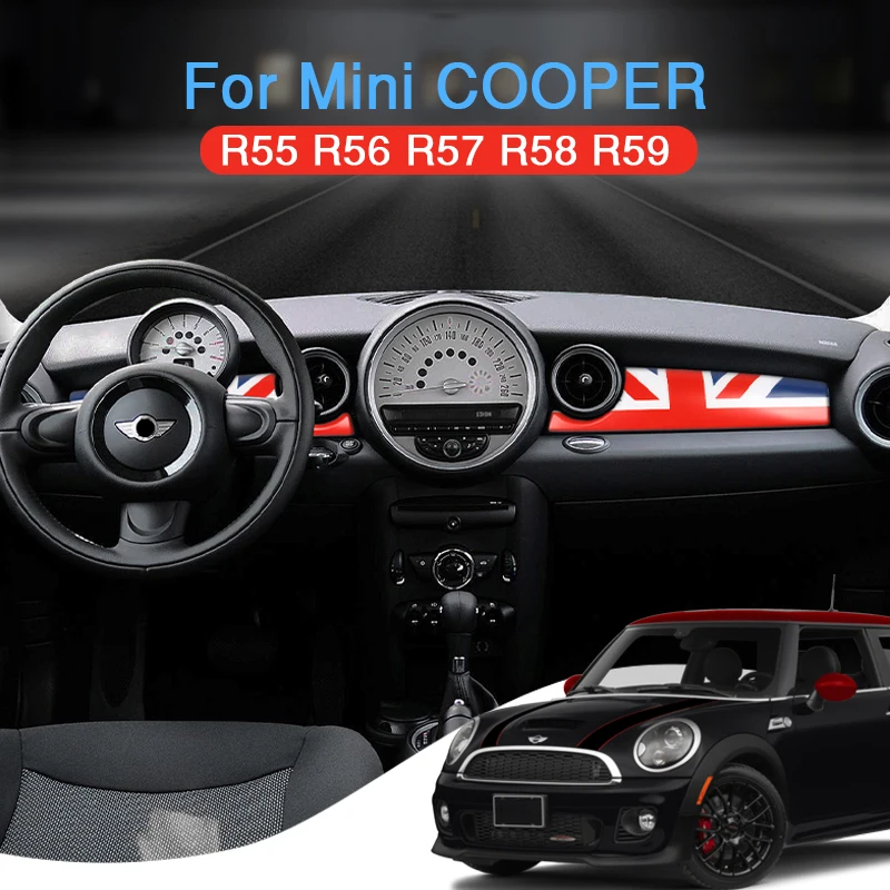 

For MINI R55 R56 R57 R58 R59 Cooper Car Dashboard Cover Center Control Dash Board Decoration Interior Modification Accessories