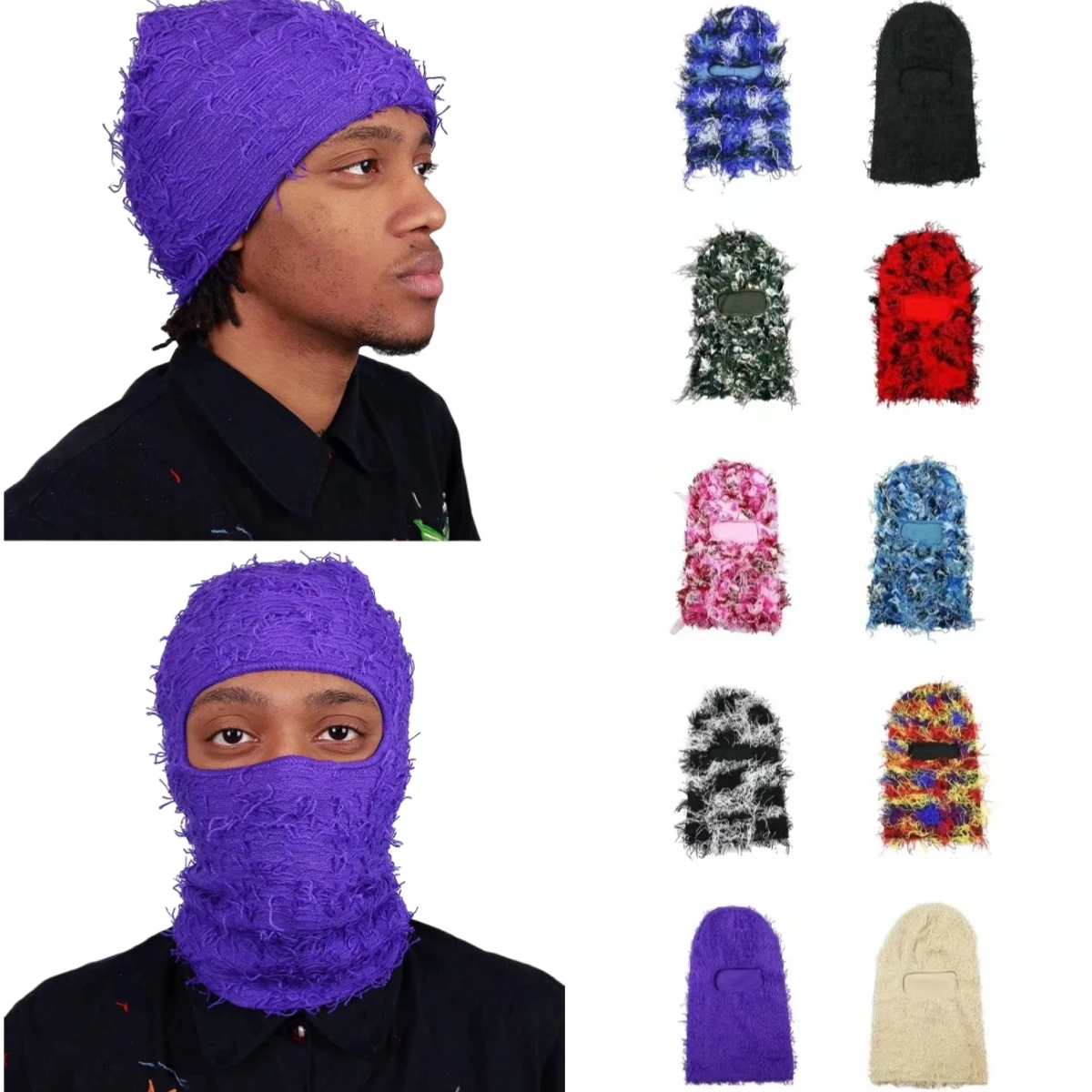 BalaclavaFullCoverSkiMaskTrendKnittedCamouflageHeadgearUnisex