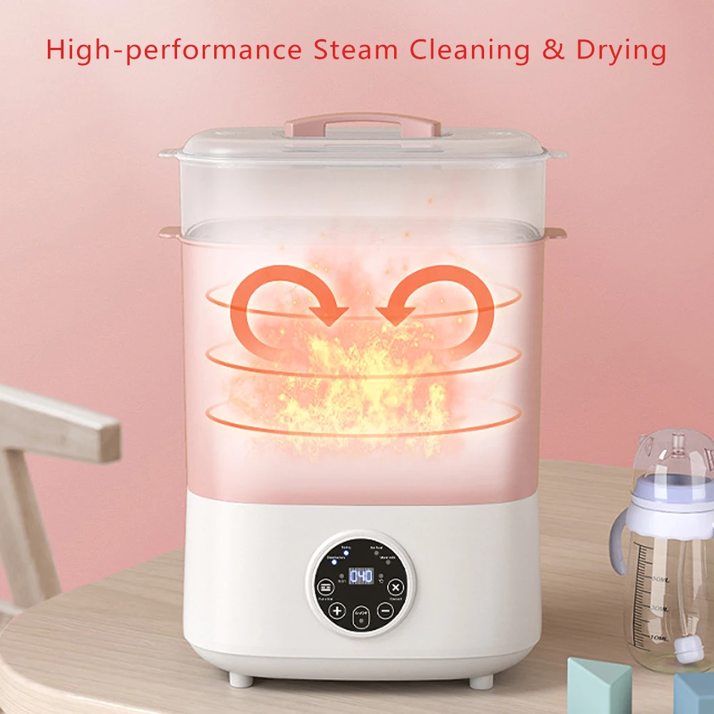 Baby Feeding Bottle Warmer & Sterilizers & Dryer Heater Electric Steam Bottle Sanitizer Large Steamer with Touch Screen baby bottle warmer