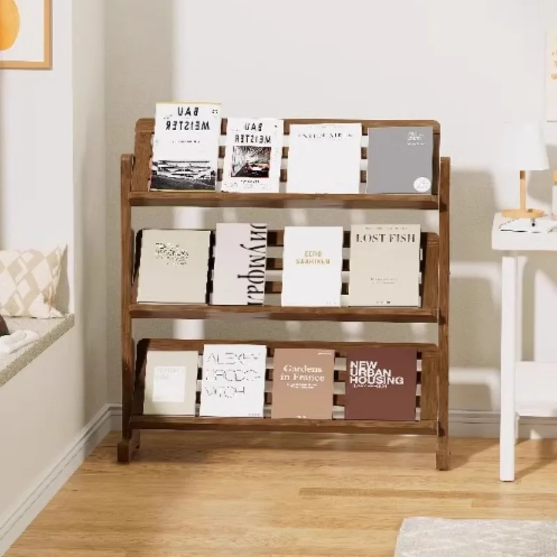 Multi-Layer Office Bookshelf Space-Saving Magazine Rack Home Display Organizer Kids Picture Book Storage Furniture Estante FYMR