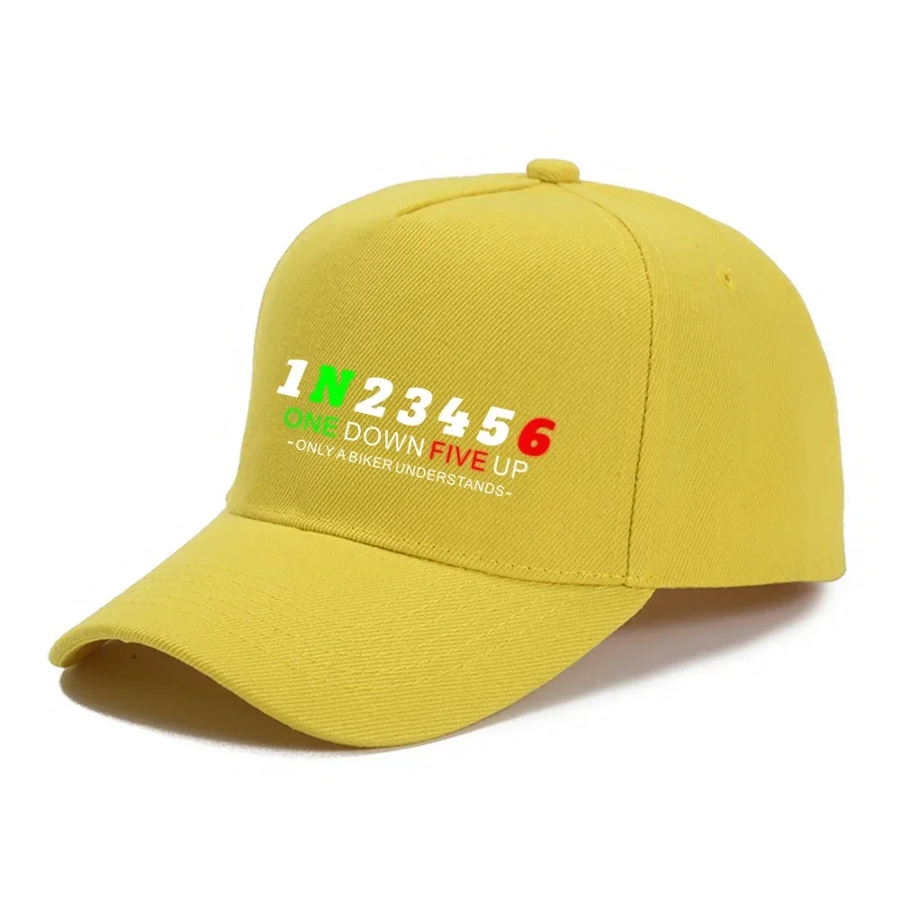 1N23456 Shift Gear Moto Baseball Cap Suzukies Men's Retro Hondaes Peaked Cap Adjustable Dad Hat Shade Sport Baseball Hats 2