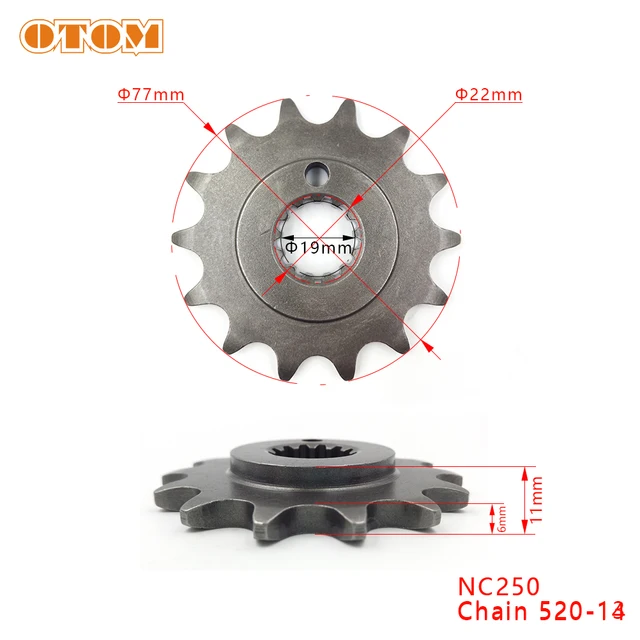 14-Tooth Front Sprocket For Honda CA250, XL350 & Other 250cc-350cc Motorcycle Models