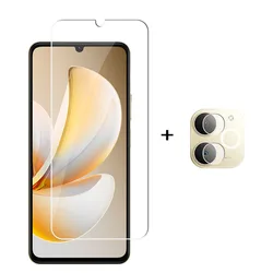 Premium Full Glue Tempered Glass Screen Protector with Protective Lens Film for Realme Note 70T (1 Glass and 1 Lens)