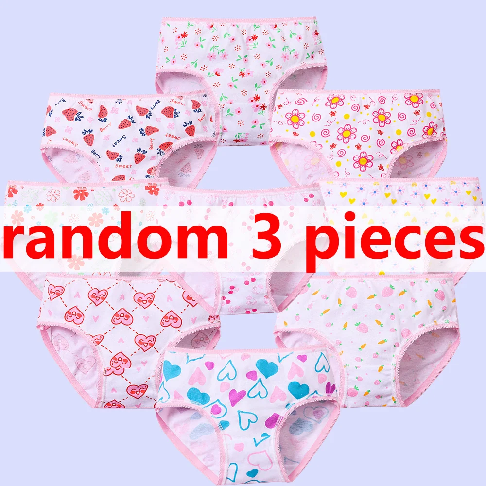 3/6/12 Pcs Cotton Panties Sets Girls Kids Short Briefs Children Underwear Child Cartoon Shorts Underpants Lace Panties Cute New