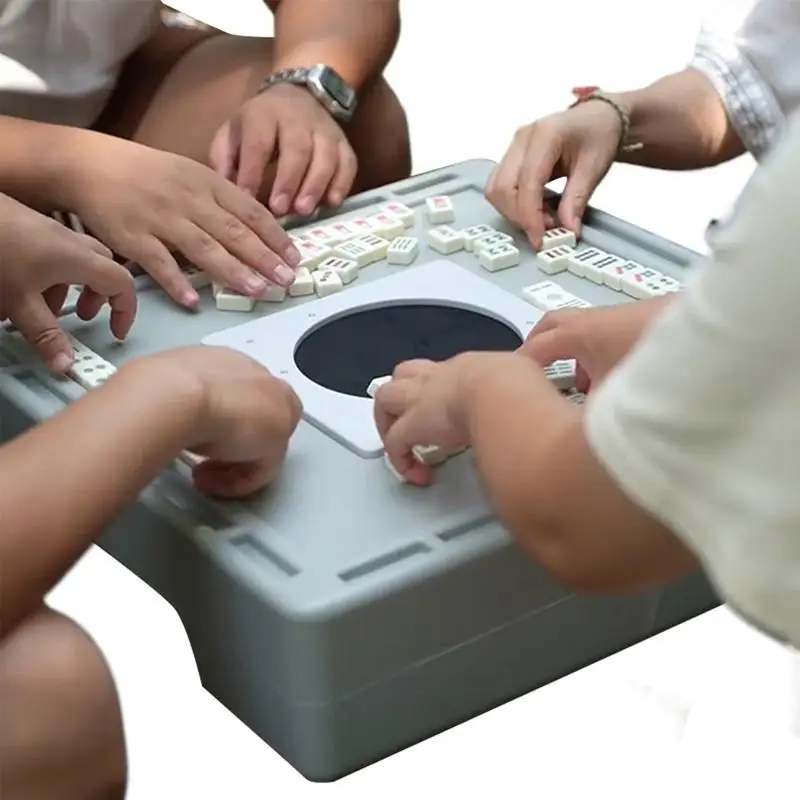 Travel Mahjong Set Small Chinese Mahjong Table Game Portable Travel Leisure Table Game for Family Friends Boys Girls