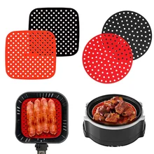 Silicone Air Fryer Liner Non-Stick Steamer Pad Baking Inner Liner Cooking Mat Kitchen Utensils Accessories Eco-friendly Cookware
