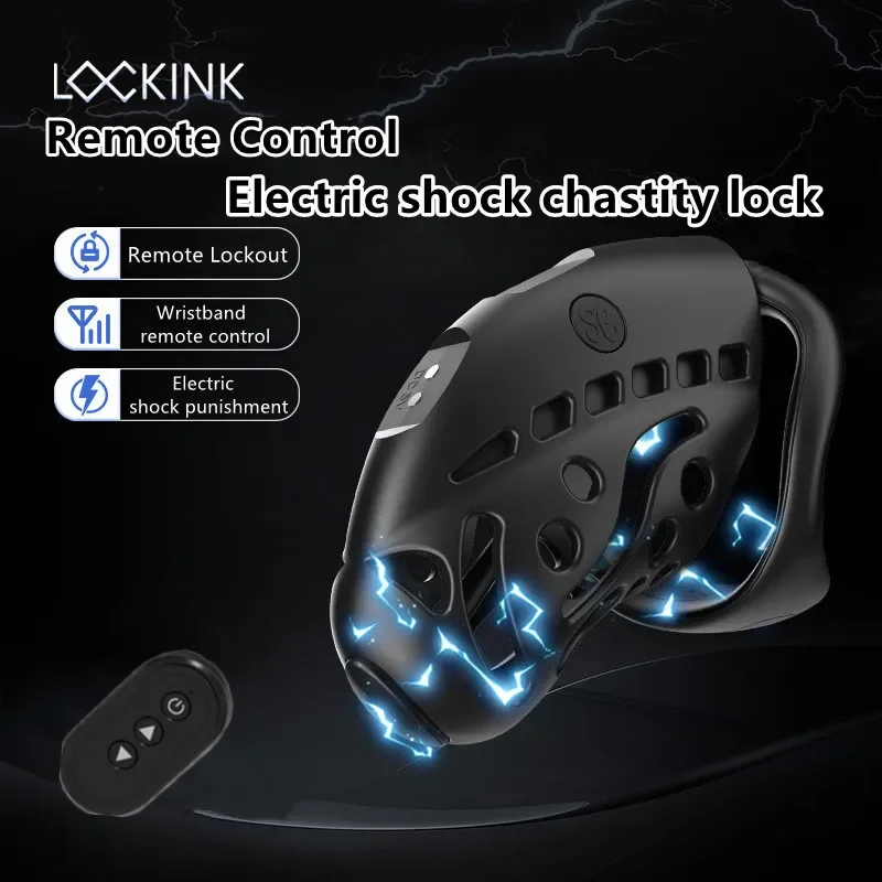 Male Chastity Cage 9 Shock Modes Silent ABS Lightweight Breathable Remote Control IPX6 Waterproof 3 Rings Urethral Plug Sex Toys penis chastity cage,chastity lock sex toy,male female sex toy