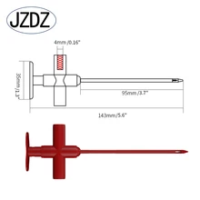  JZDZ Test Probe Insulation Puncture Auto Repair Tool Non-Destructive Test Hook Clip Spring  4mm Banana Socket J.30022 