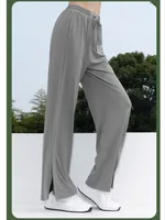 Women's Casual Straight Running Sweatpants Wide Leg Pants Drawstring Design With Side Pockets Leggings Woman Yoga Pants 1