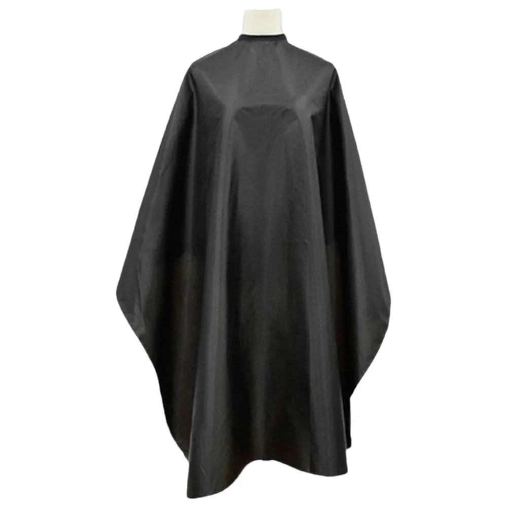 Knopfkragen Schwarzer Haarschnitt-Umhang Antistatischer Friseurkittel mit Versteckter Schnalle Friseurschürze Haarschnitt-Capes Zubehör – Detail 8