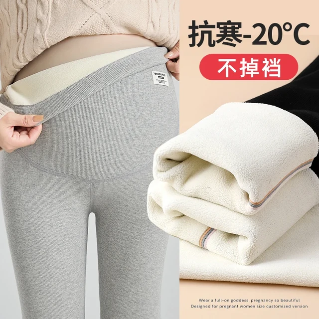 Quality Hot Winter Fleece Maternity Legging Slim Warm Pencil Pants Clothes  for Pregnant Women Thermal Pregnancy Belly Trousers - AliExpress