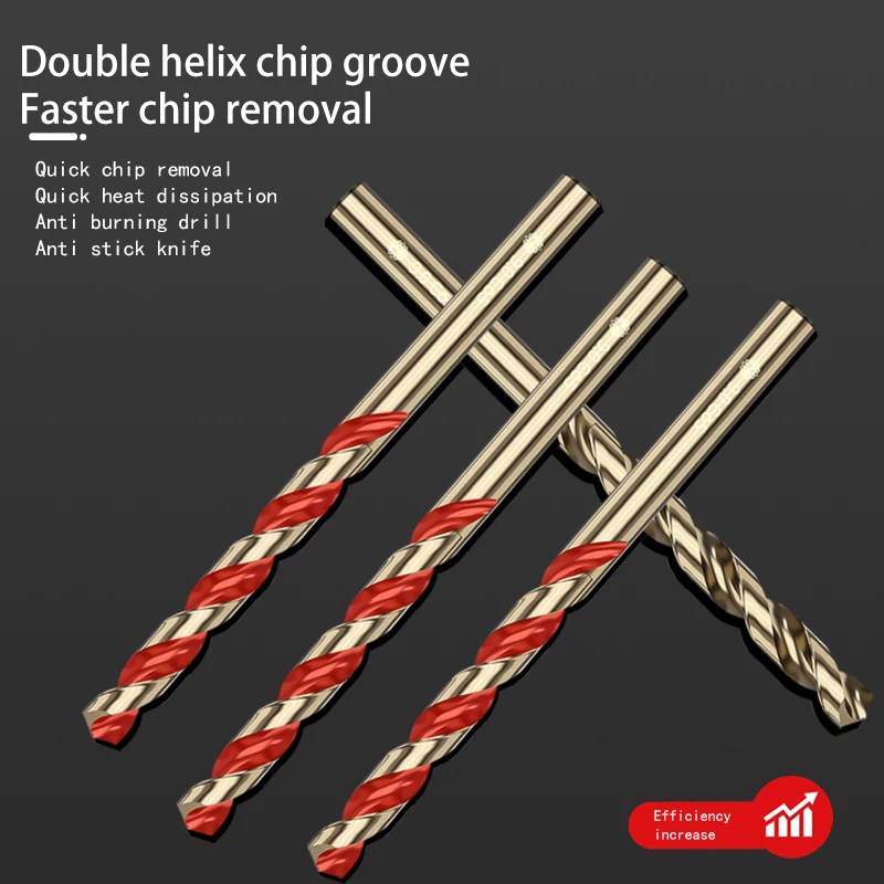 High speed steel grinding twist drill Stainless steel twist drill high hardness iron straight shank drilling