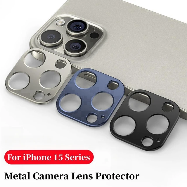 iPhone 15 Pro Max Camera Lens Protector Metal Rings (Silver)