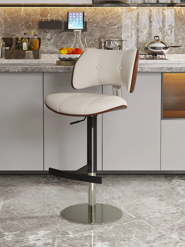 

Swivel Bar Stools Kitchen Counter Stools Living Room Modern Luxury Leather Bar Chair Height Adjustable High Stool Bar Furniture