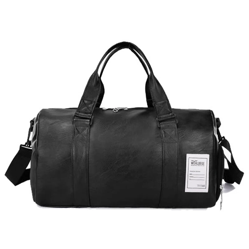 Men Weekend Outdoor Travel Bag Leather Waterproof Women Duffel Bag Large Capacity Couple Models Fitness Handbag