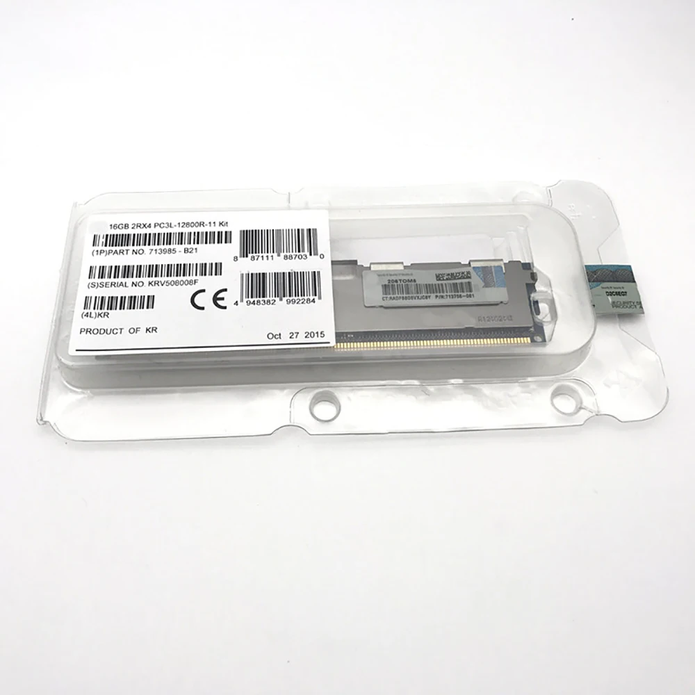 1PCS 16GB DDR3 1600 2RX4 PC3L-12800R ECC REG Server Memory 713985-B21 715284-001 713756-081 4 1PCS 16GB DDR3 1600 2RX4 PC3L-12800R ECC REG Server Memory 713985-B21 715284-001 713756-081 - Image 2