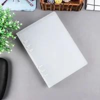 Creative transparent twill pp binder shell a6 a5 six-hole b5 nine-hole folder Notebook Loose Leaf Ring Binder Planner 5