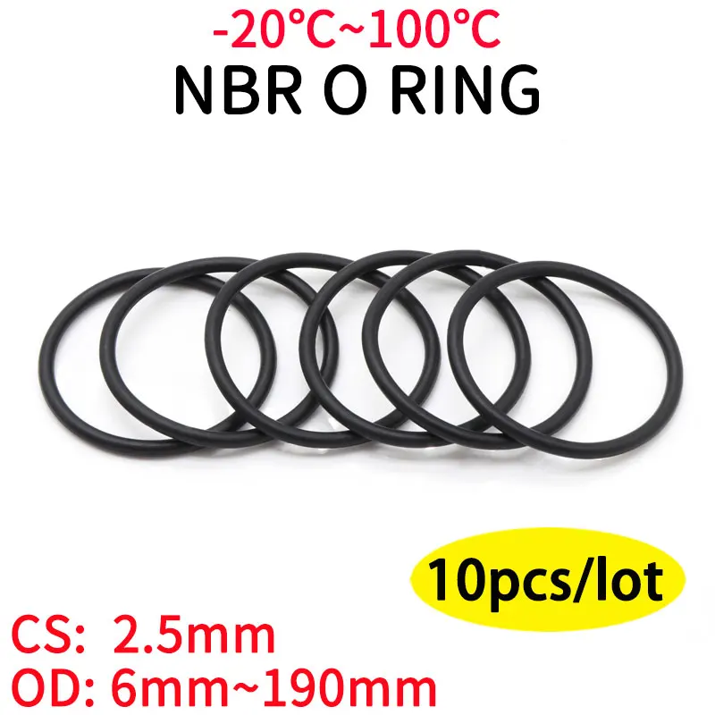 Уплотнительное кольцо NBR 10 шт. уплотнительная прокладка толщина CS 2 5 мм внешний