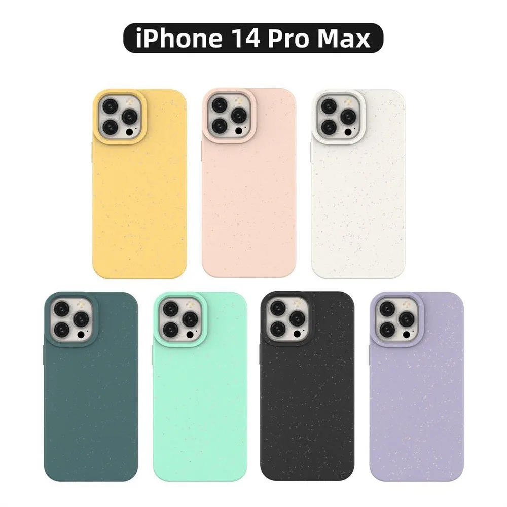 

For iPhone 14 13 12 11 Pro Max plus mini X XS XR 7 8 Eco Friendly Phone Case [Made from Wheat Stalks] Biodegradable,Shockproof