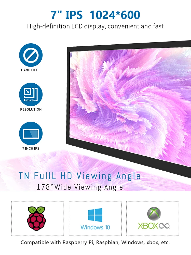 7 ġ HD(H)1024x600   LCD ÷, ̽ ,  ġ Ƽ , 4 3B + 3B  ̴ HDMI ޴ 