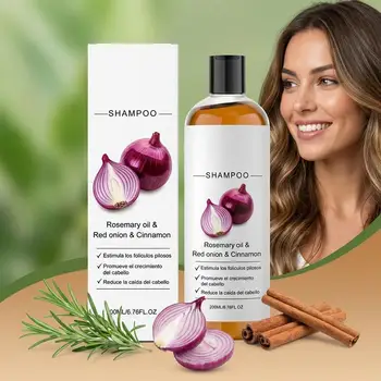 Shampoo/Balsamo al Rosmarino e Cipolla Rossa Anti-Caduta, Promuove Capelli Più Spessi e Forti, Shampoo/Balsamo per la Cura dei Capelli