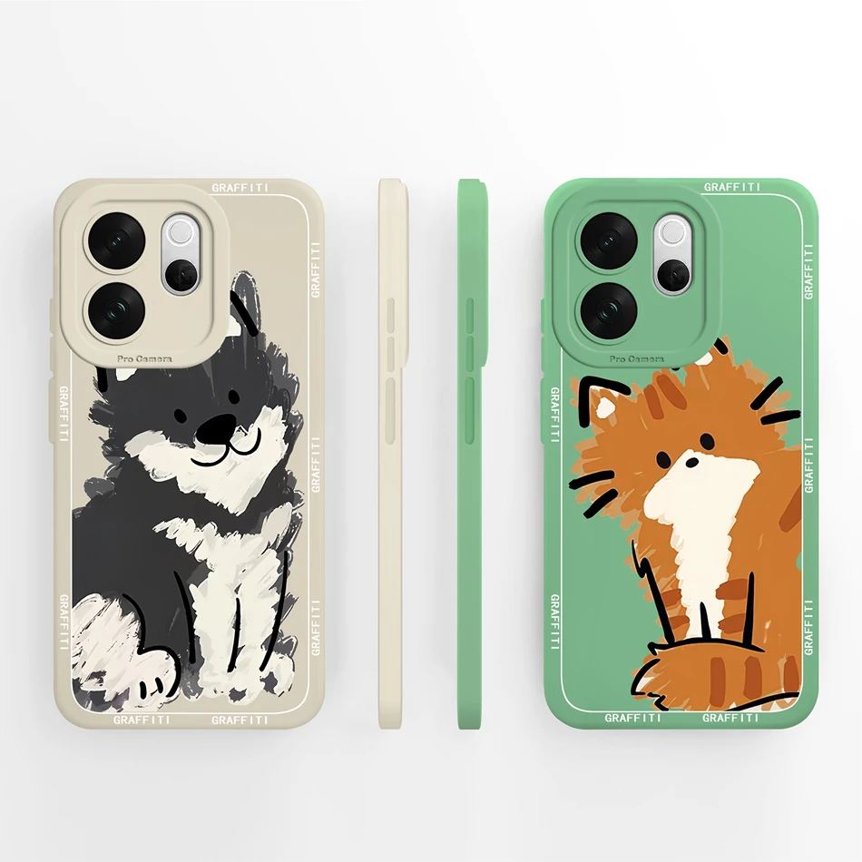Funny Orange Cat Soft Silicone Phone Case - Full Protection Back Cover
