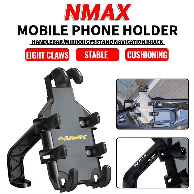 

For NMAX 155 NMAX 125 N-MAX 150 N-MAX 155 2015-2023 Accessories Motorcycle Handlebar Mobile Phone Holder GPS Stand Bracket