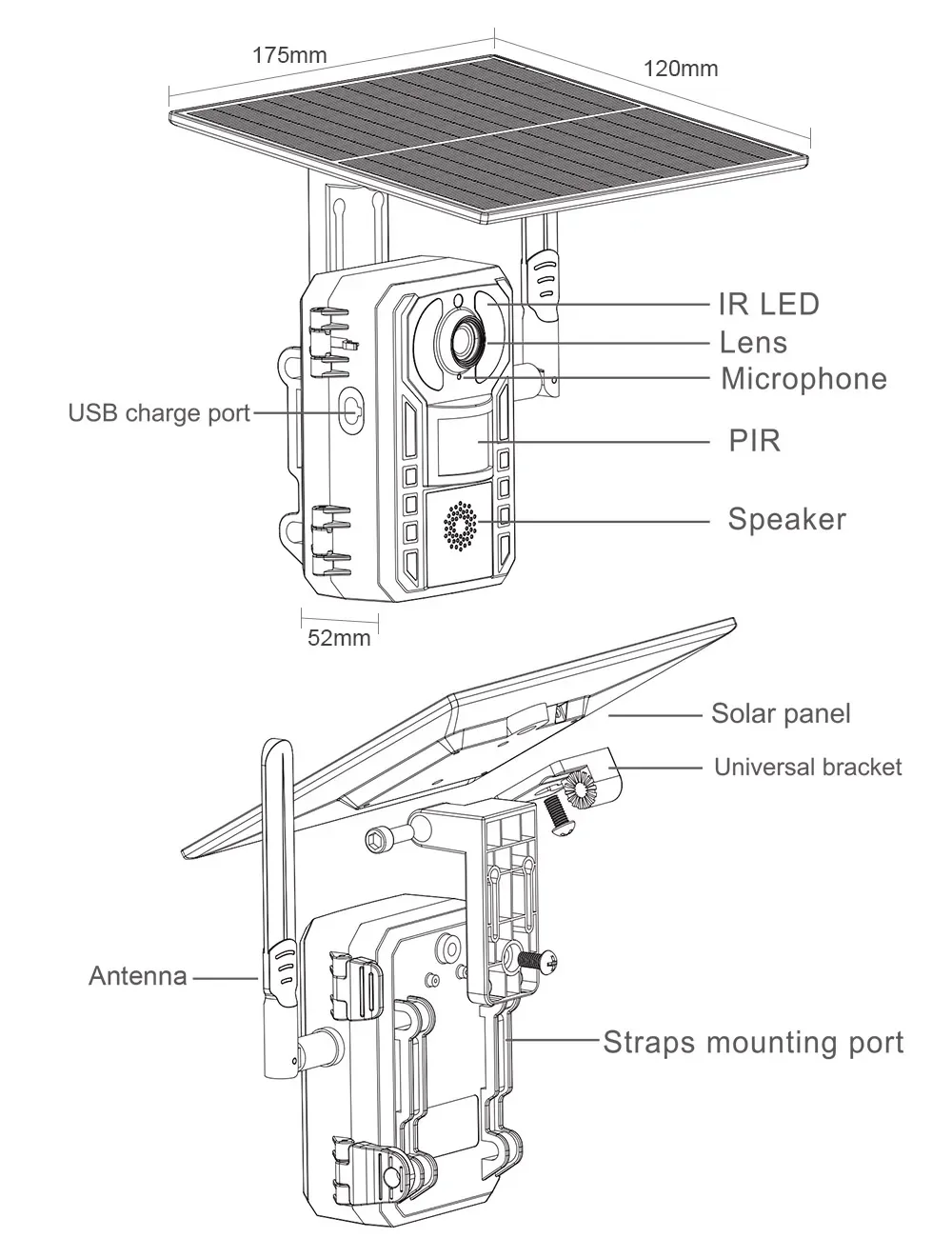 LS VISION 4G SIM Solar Wild Camera Outdoor 4MP Hunting Trail Camera Motion Activ
