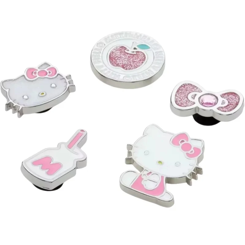 [5 Stück Kitty Charms] Süße Kitty Katze Legierung Schuhe Charms Cartoon abnehmbare Accessoires Schuh Blume Schuh Schnalle Zubehör Set – Detail 9