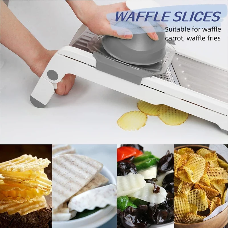 Vegetable Slicer 18 in 1 Adjustable Mandoline Julienne for Potato Onion