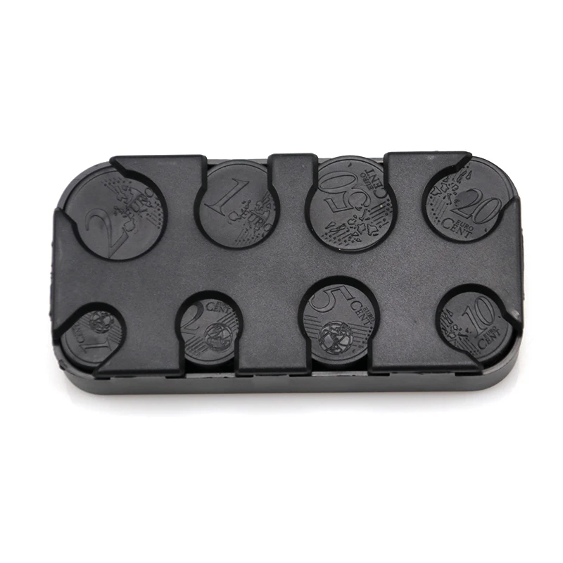 Coin holder Euro coin dispenser Plastic coin boxes Money box collection Wallet storage organizer holder For bus car changer