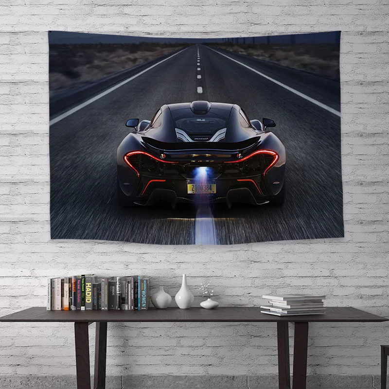 New Luxury Sports Car Series Ins Background Wall Cloth Room Bedside Decoration Hanging Cloth Ferrari Lamborghini DecorationCloth