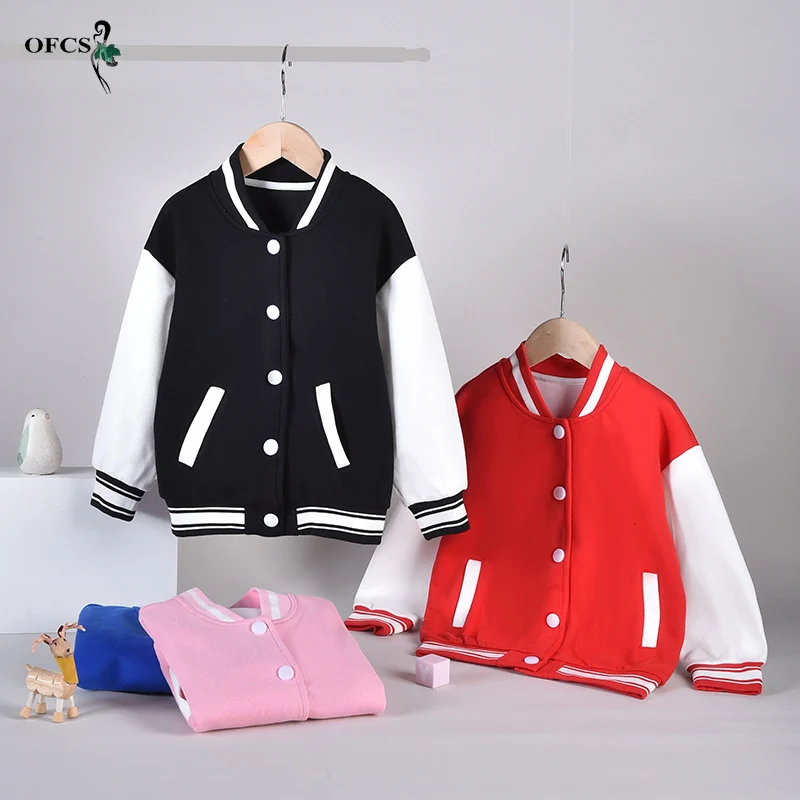 

Autumn Kids Jackets For Boys Girls Custom Baseball Coats Yourselves Chirldren's Clothes Casual Light Weight Outerwear Sweatshirt