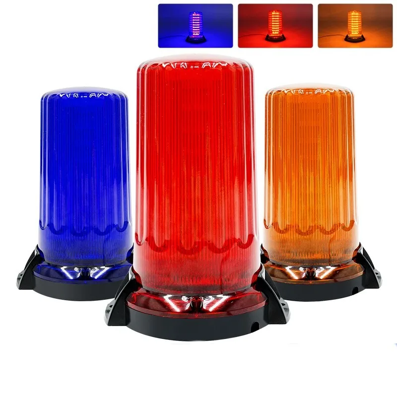 Magnetic Beacon Lights12V-80V 360 Degree Rotation Flashing Strobe Amber Warning Emergency Safety Light for Car Trucks Vehicles
