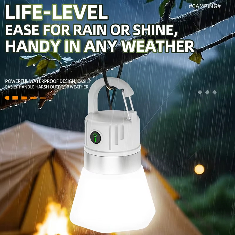  RGB Ambient Light Mini LED Hanging Flashlight USB C Rechargeable Torch Outdoor Camping Waterproof Tent Lamp Portable Hook Lamp 