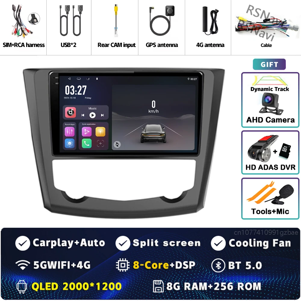 Android 14 Autoradio Für Renault Kadjar (2015-2019) – 9 Zoll Touchscreen Mit Navi, CarPlay & 4G