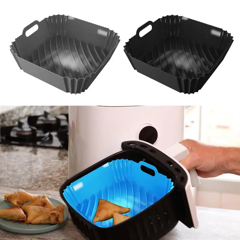 

Air Fryer Silicone Liner Reusable Replacement Air Fryer Liners Non Stick Air Fryer Silicone Baking Bowl Basket Home Accessories