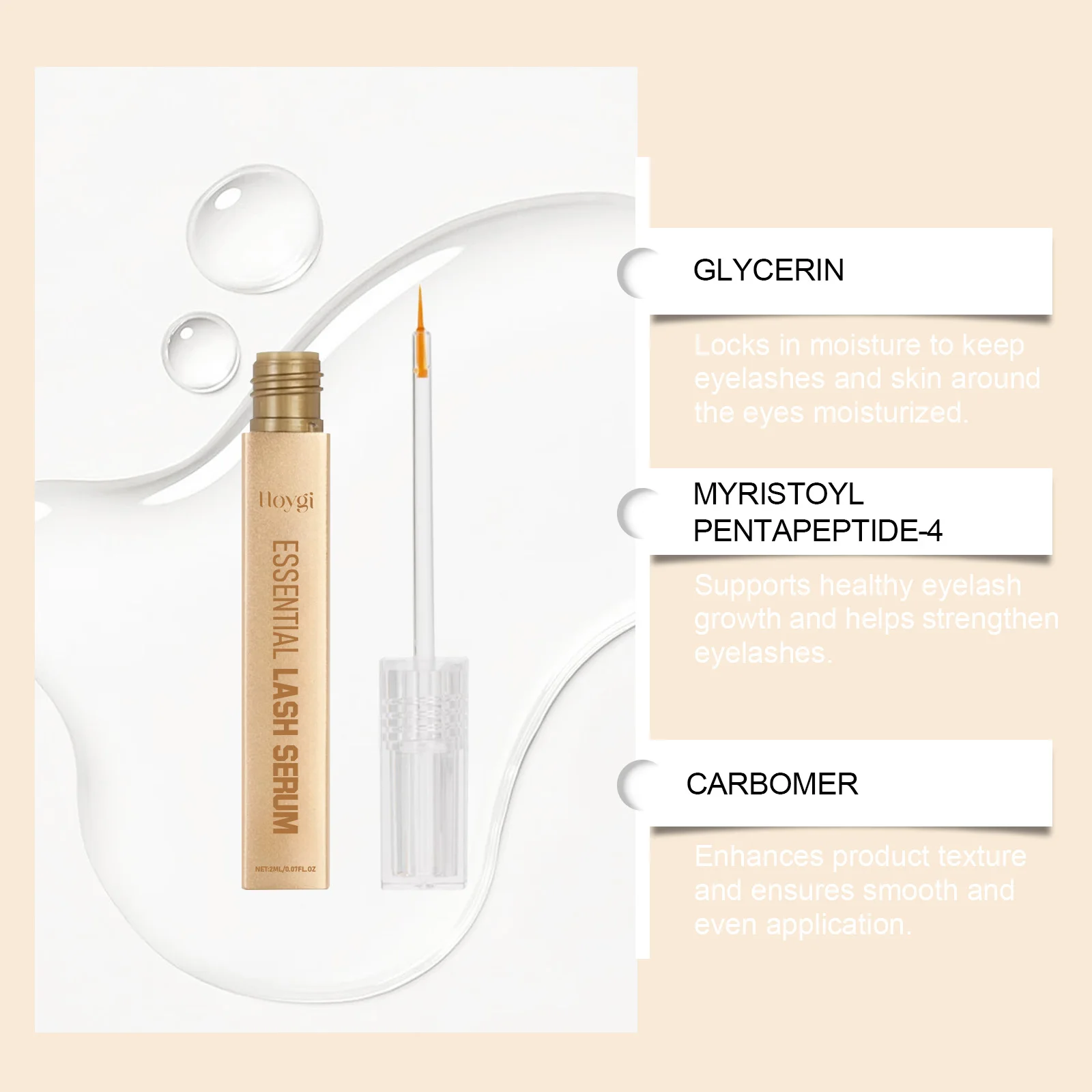 Fast Eyelash Growth Serum Natural Eyelash Enhancer Longer Fuller Thicker Curling Lash Treatment Eye Care Products Makeup