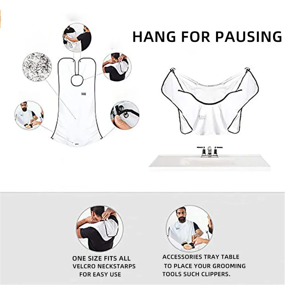 Shaving Apron Male Shaving Apron Beard Catcher Cape Care Bib Face Shaved Hair Adult Bibs Shaver Cleaning Hairdresser For Man Clean Apron Gift