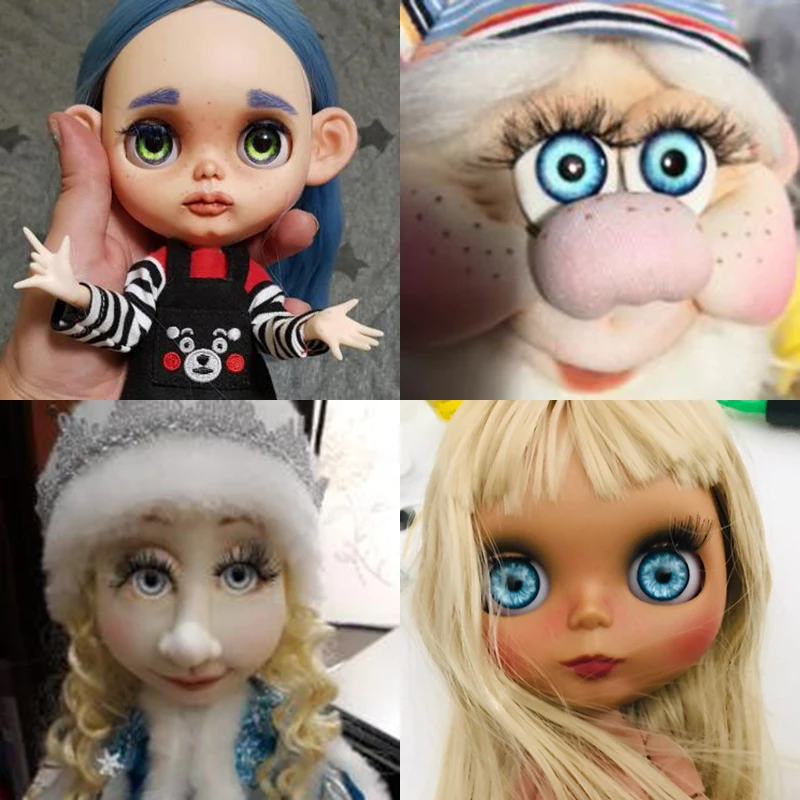40 개/몫 14mm 눈동자 눈 패턴 얇은 눈 칩 Blythe 인형에 적합 DIY 결과 및 구성 요소 만들기 BT014