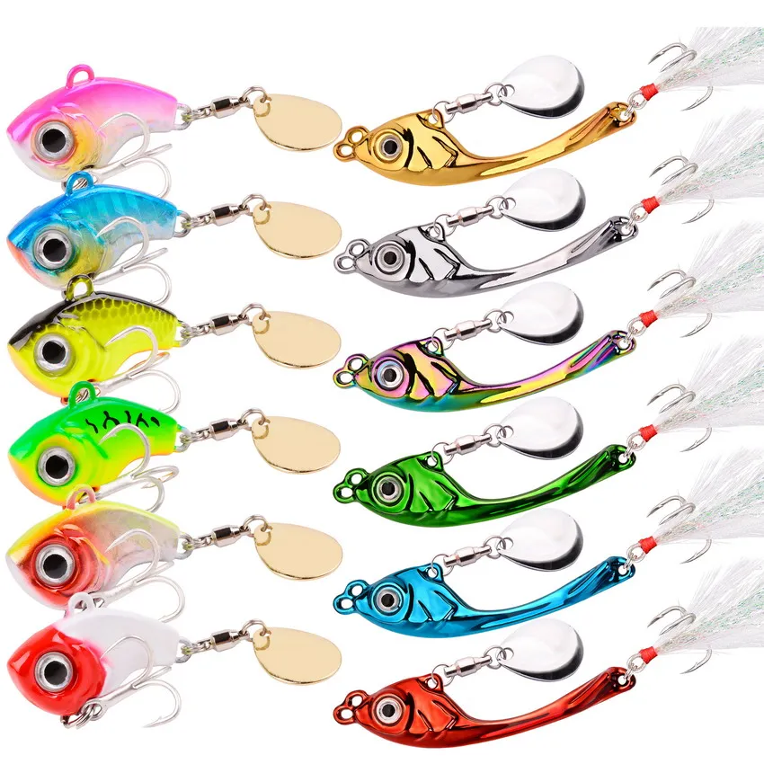 

Fishing Lures Wobble Rotating Metal Vib Vibration Bait Winter Fishing 5G-20G Artificial Hard Baits Spinner Spoon Lure Pesca