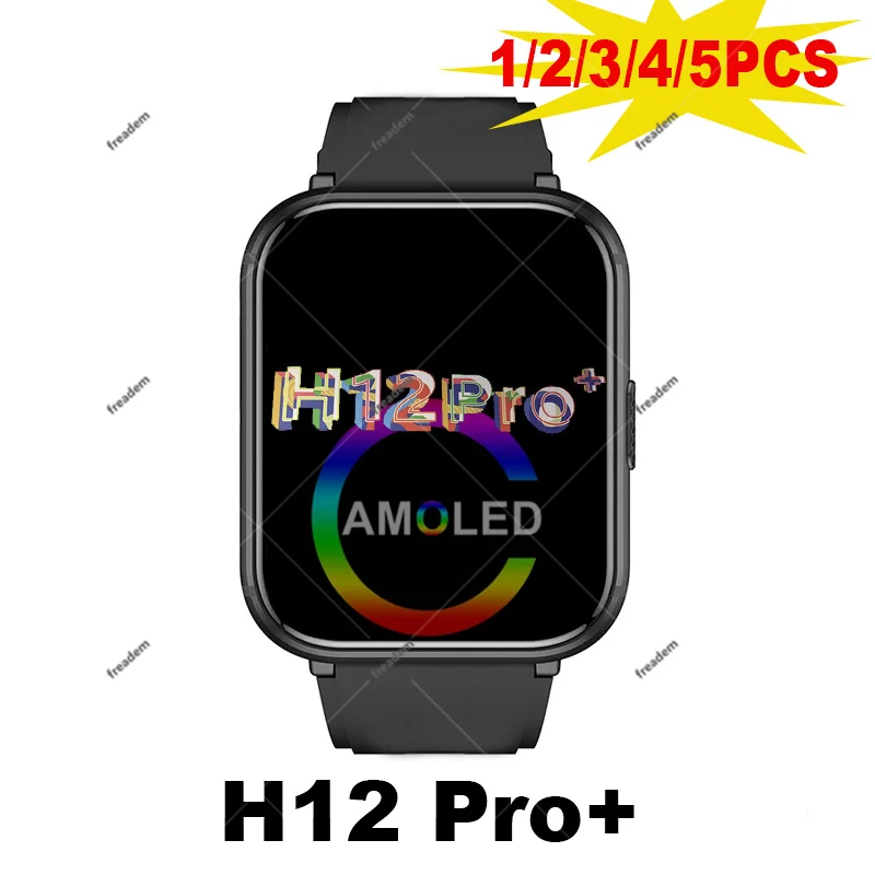 

45mm Amoled Screen Smart Watch for Men Women 4GB ROM BT Call Local Music Compass NFC H12 Pro Plus H12 Pro+ Smart Watch