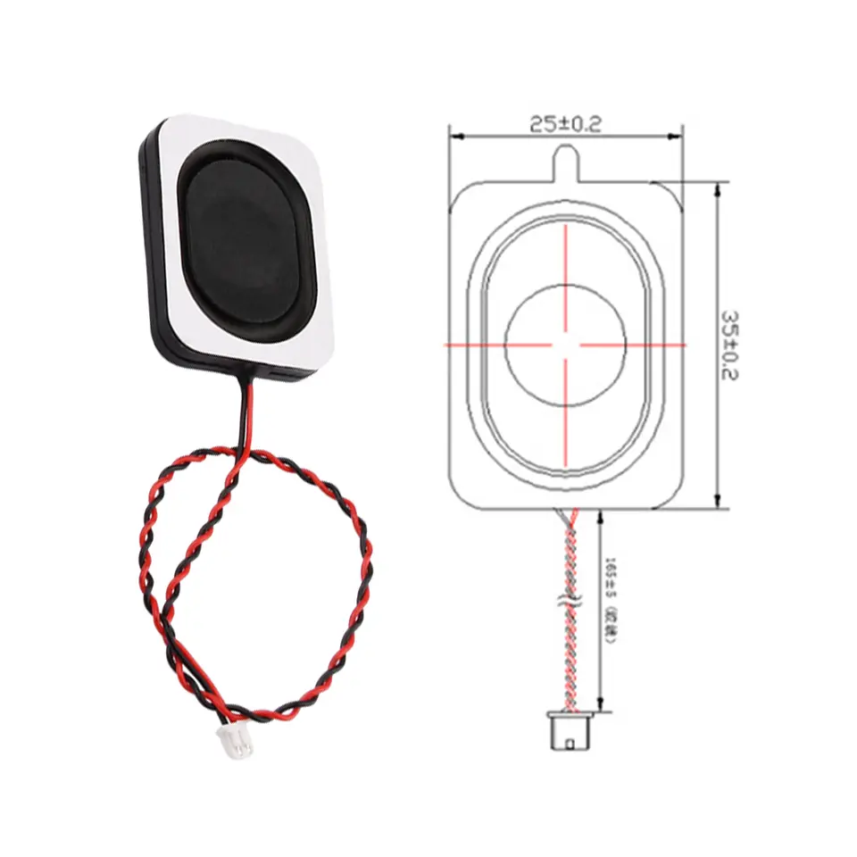1-10PCS 4 ohm 3W/ 8 ohm 2W Speaker Square Small Cavity Notebook Computer 3525/2535 Ultra-Thin Box Speaker image 4