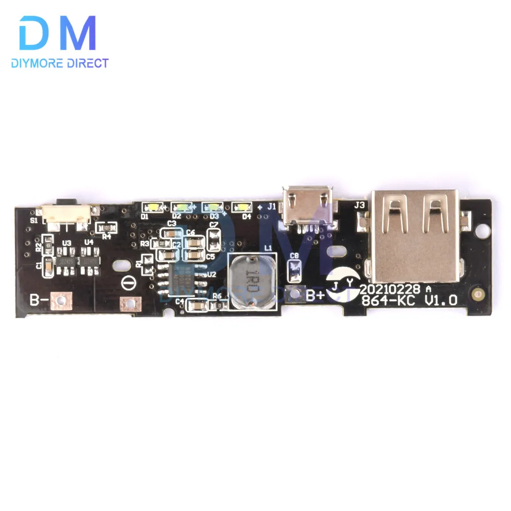DC 5V 2A USB güç banka şarj modülü 18650 pil Li-ion lityum hücreleri paketi şarj PCB devre